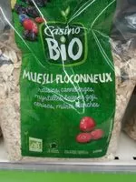 Mängden socker i Muesli floconneux raisins, canneberges, myrtilles, baies de goji, cerises, mûres blanches