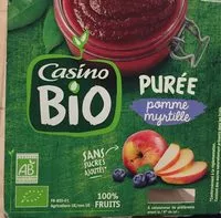 Mängden socker i Purée PommeMyrtille sans sucres ajoutés
