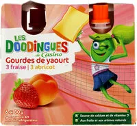 Mängden socker i Gourdes de yaourt - 3 fraise - abricot