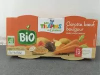 Mängden socker i Carottes Bœuf Boulgour avec morceaux - Dès 12 mois BIO