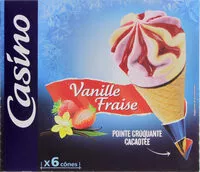 Mängden socker i Cônes Vanille Fraise x6