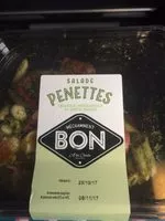 Mängden socker i Salade penettes, légumes, mozzarella et speck