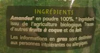 Mängden socker i Amandes en poudre bio