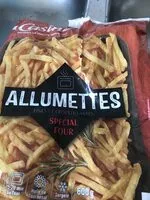 Mängden socker i Frites allumettes au four surgelées