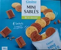Mängden socker i Mini sablés nappés de chocolat au lait