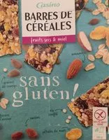 Mängden socker i Barre amande fruits secs sans gluten