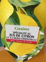 Mängden socker i Spécialité au jus de citron et à l'huile essentielle. Citron de Sicile.