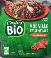 Mängden socker i Volaille et lentilles aux petits légumes