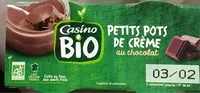Mängden socker i Petits pots de crème au chocolat BIO