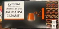 Mängden socker i capsules de café Espresso aromatisé caramel