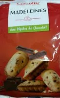 Mängden socker i Madeleines aux pépites de chocolat