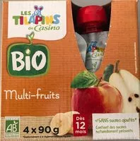 Mängden socker i Multifruits - dès 12 mois