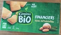 Mängden socker i Financiers aux amandes bio