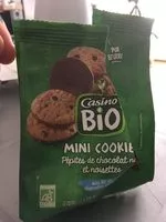 Mängden socker i Mini Cookies pépites de chocolat noir et noisettes sur lit de chocolat au lait Bio