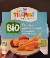 Mängden socker i Carotte, patate douce, saumon Bio, avec morceaux