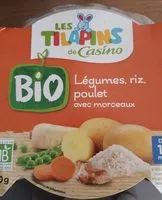 Mängden socker i Légumes riz poulet avec morceaux BIO 18 mois