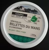 Mängden socker i Véritables rillettes du Mans à l'ancienne