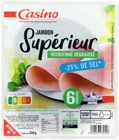 Mängden socker i Jambon Supérieur Découenné Dégraissé 25 % de sel