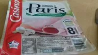 Mängden socker i Jambon de Paris Découenné Dégraissé 8 tranches