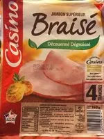 Mängden socker i Jambon supérieur braisé découenné dégraissé 4 tranches