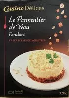 Mängden socker i Parmentier de veau fondant et ses éclats de noisettes