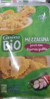 Mängden socker i Mezzaluna farce aux légumes grillés BIO - Sépcialités céréalières à base de semoule de blé dur, de sarrasin et de curcuma avec farce aux légumes grillés
