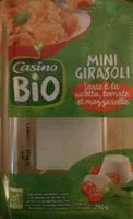 Mängden socker i Mini Girasoli farce à la ricotta, tomate et mozzarella BIO - Spécialités céréalières à base de semoule de blé dur, de sarrasin et de paprika avec farce à la ricotta, au double concentré de tomate et à la mozzarella