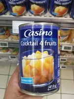 Mängden socker i Cocktail 4 fruits au sirop léger