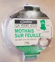 Mängden socker i Mothais sur feuille au lait cru de chèvre