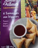 Mängden socker i 6 Samossas aux légumes sauce aigre douce