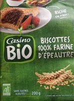 Mängden socker i Biscottes 100% farine d'epeautre