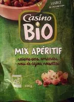 Mängden socker i Mix Apéritif raisins secs, amandes, noix de cajou, noisettes