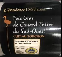Mängden socker i Foie gras de canard entier du SudOuest cuit au torchon