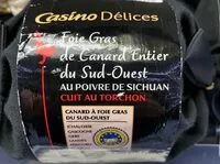 Mängden socker i Foie gras de canard entier du Sud-Ouest, cuit au torchon, au poivre du Sichuan cuit au torchon