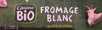 Mängden socker i Fromage blanc au lait de chèvre bio