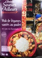 Mängden socker i Wok de légumes sautés au poulet et son riz basmati