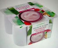 Mängden socker i Spécialité au soja à la framboise et au jus de fruit de la passion