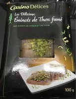 Mängden socker i Les Délicieux - Emincés de thon fumé aux zestes de citron et au thym