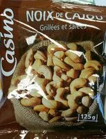 Mängden socker i Noix de Cajou grillées et salée