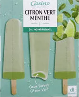 Mängden socker i Citron vert menthe - Les rafraîchissants x6