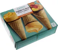 Mängden socker i Sorbets duo Pêche & Abricot - sauce à l'abricot