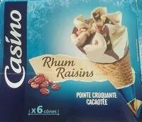 Mängden socker i 6 cônes de glaces rhum raisins