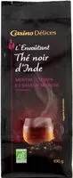 Mängden socker i Thé noir Menthe Citron et Saveur Mangue BIO