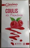 Mängden socker i Coulis de framboise