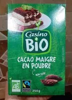 Mängden socker i Cacao maigre en poudre