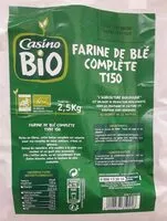 Mängden socker i Farine de blé complète T150