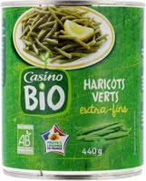 Mängden socker i Haricots verts extrafins
