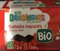 Mängden socker i Sables nappés choco noir bio