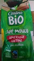 Mängden socker i Café moulu Amérique latine pur arabica