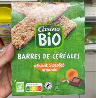 Mängden socker i Barres de céréales abricot, chocolat noir, amande.